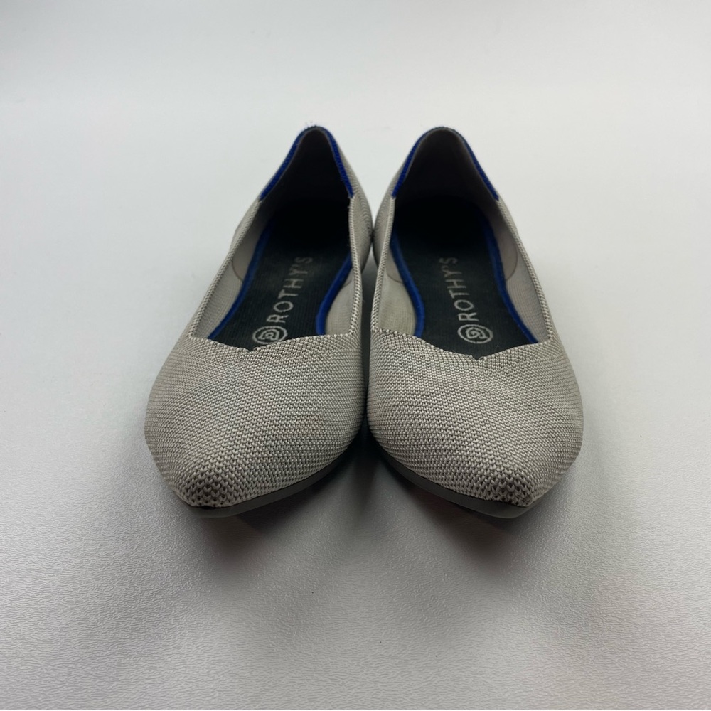 Rothy's Linen Blue Halo Point Toe Ballet Flats Size 9 - Picture 2 of 9
